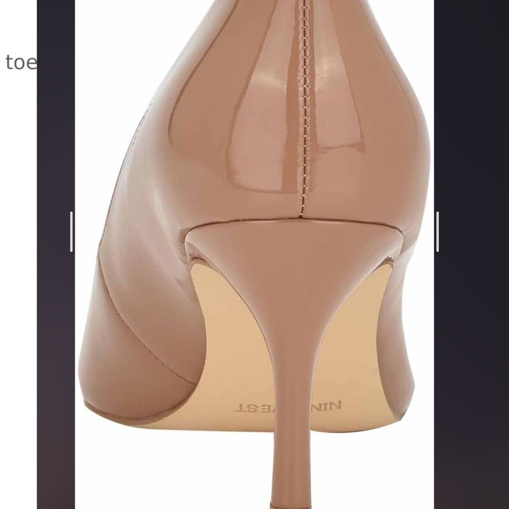 Nine west patsy clay patent stiletto heels pumps new in box 7m - Picture 4 of 6